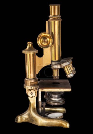Téléchargez les photos : Microscope 1920. Isolé sur fond blanc - en image libre de droit