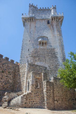 Téléchargez les photos : Château de Beja donjon en marbre, Baixo Alentejo, Portugal. monument le plus emblématique de la ville - en image libre de droit