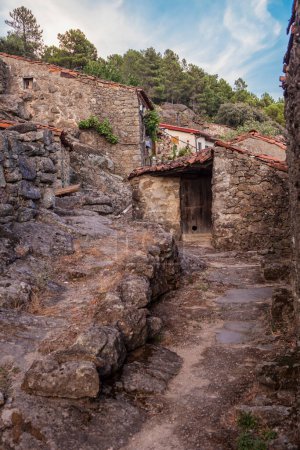 Photo for Gata, beautiful little town in Sierra de Gata, Caceres, Extremadura, Spain. Upper neighborhoods - Royalty Free Image