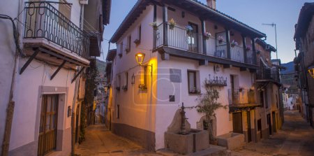 Jüdisches Viertel Ecke im Morgengrauen, Hervas, Ambroz Valley Dorf. Caceres, Extremadura, Spanien
