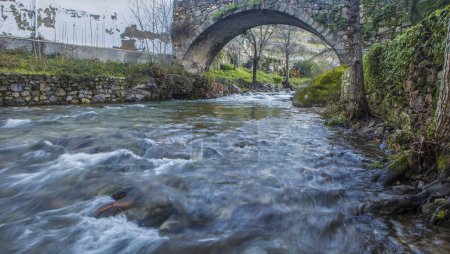 Jewish Quarter bridge, Hervas, Ambroz Valley village. Caceres, Extremadura, Spain