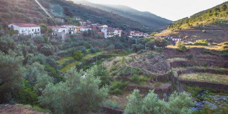 Casarubia hamlet, beautiful little village in Las Hurdes Region, Caceres, Extremadura, Spain