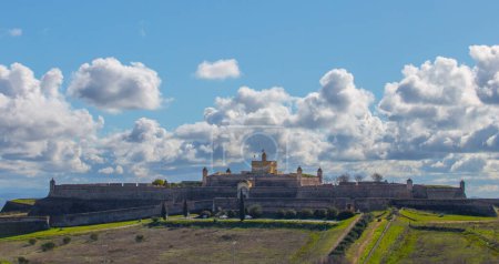 Photo for View of the Fortress of Santa Luzia, Elvas, Portugal. Garrison Border Town of Elvas and its Fortifications - Royalty Free Image