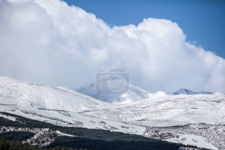 Photo for Almanzor peak, highest mountain in central Spain. Hoyos del Espino, Avila, Castile and Leon, Spain. - Royalty Free Image