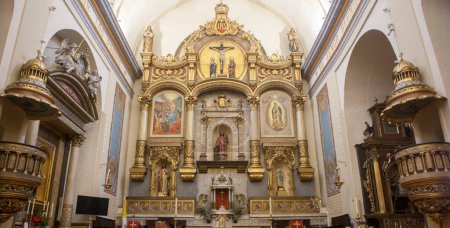 Photo for Pamplona, Spain - March 3rd, 2024: San Lorenzo Church main nave, Pamplona, Navarra, Spain - Royalty Free Image