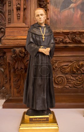 Téléchargez les photos : Solana de los Barros, Espagne - 29 septembre 2021 : Figurine de Saint Ezequiel à... - en image libre de droit