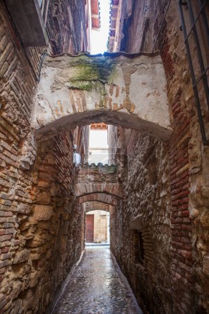 Historic Quarter of Estella-Lizarra town, Navarre, Northern Spain. Suburban alley