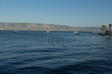 Photo for Lake Kinneret on a clear spring sunny day - Royalty Free Image