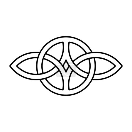 Celtic friendship symbol. The Serch Bythol Design. Celtic style interlaced pattern isolated vector. Nordic symbol.