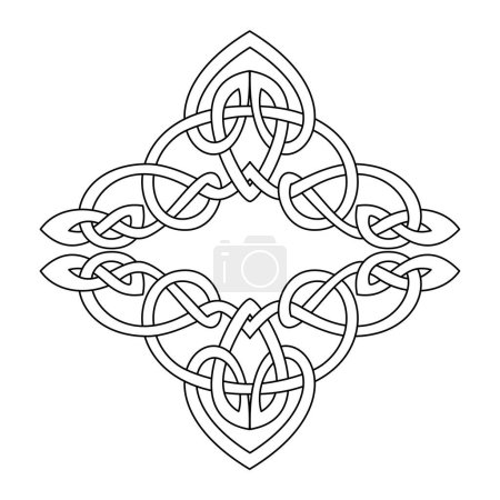 Celtic knot vector illustration. Line art element.