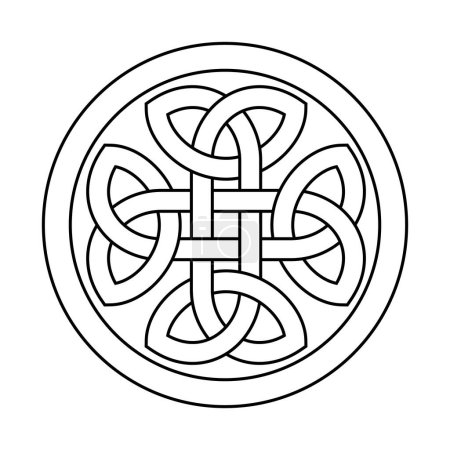 Celtic style vector element. Decorative line art illustration.