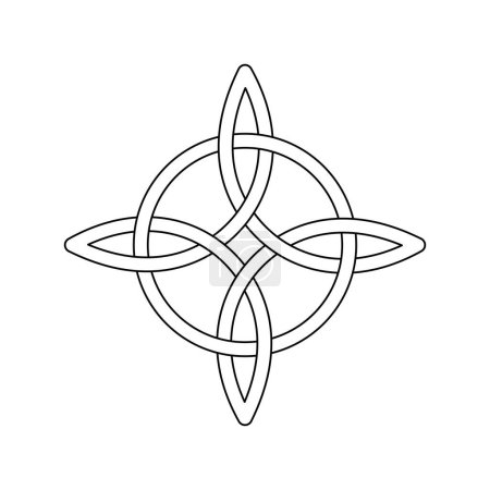 Celtic knot vector illustration. Celtic national style interlaced pattern isolated vector. Patrick's Day celebration. Elegant nordic symbol.