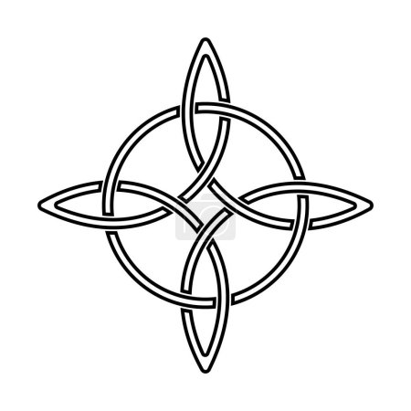 Celtic knot vector illustration. Celtic national style interlaced pattern isolated vector. Patrick's Day celebration. Elegant nordic symbol.