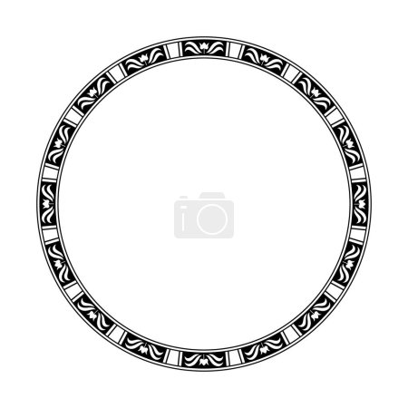 Illustration for Round frame with floral motifs. - Royalty Free Image
