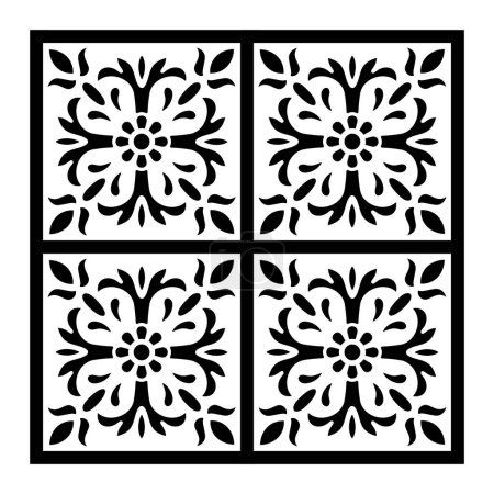 Ancient floral decorative pattern. Decorative element vector illustration. Architectural elements. Seamless pattern stencil.