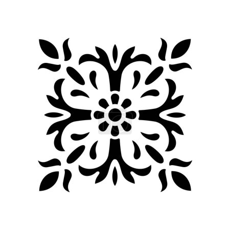 Ancient floral decorative pattern. Decorative element vector illustration. Architectural element. Snowflake shape vector symmetric illustration.