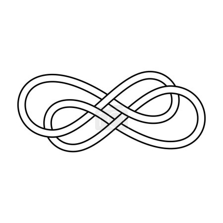 Celtic Knot. Symbol of love and friendship. Celtic Style Interlaced Symbol. Vector Line Art.