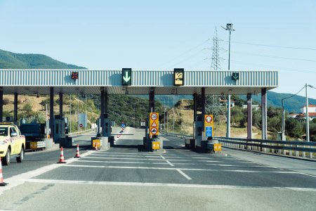 Photo for Highway toll in Greece. Editorial taken 3 October, 2022 - Royalty Free Image