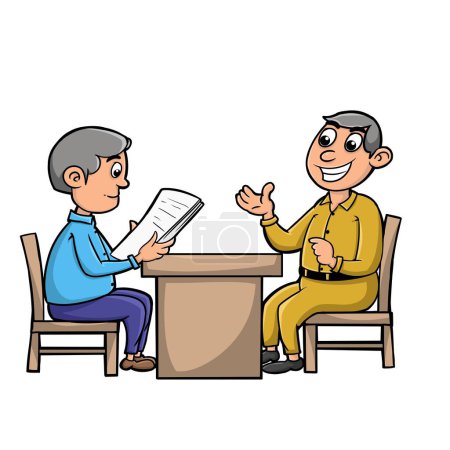 illustration of two people who are consulting