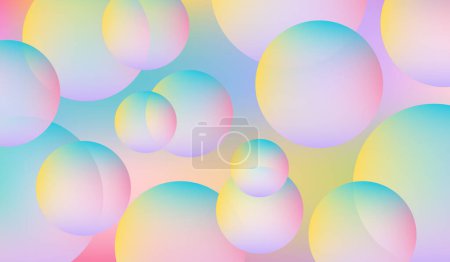Fondo de burbuja pastel abstracto Las burbujas brillaban en la luz.