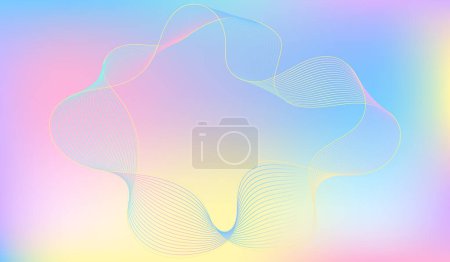 Dark abstract background Modern technology style and flow waves. Vector illustration