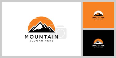 Téléchargez les illustrations : Modèle de conception vectorielle logo montagne - en licence libre de droit