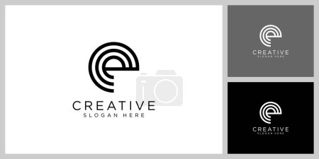 initial letter e logo vector design template