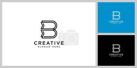 Ilustración de Iniciales letra b logo vector diseño - Imagen libre de derechos