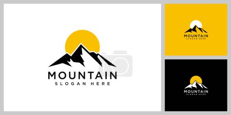 modèle de conception vectorielle logo montagne
