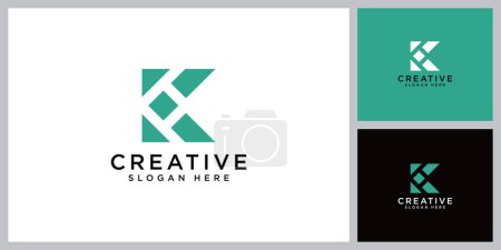 K Letter Logo concept. Creative Minimal emblem design template