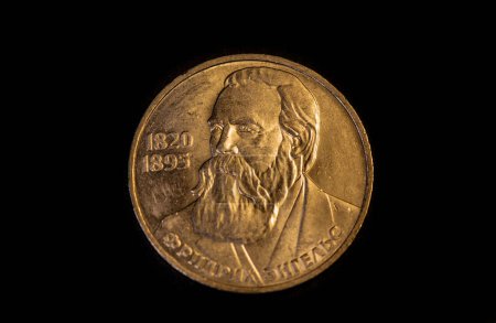 Photo for Obverse of the Soviet ruble with a portrait of Friedrich Engels 1985 issue - Royalty Free Image