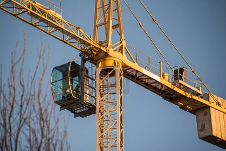 Part of a crane on construction site