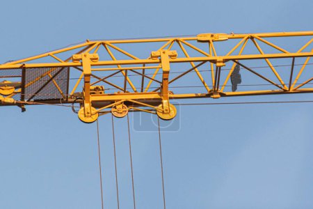Part of a crane on construction site