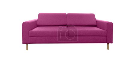Photo for Furniture Pink, rose color sofa bed multi function with isolated on a white background. With clipping path - Royalty Free Image