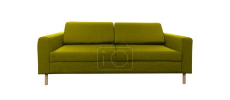 Photo for Furniture yellow color sofa bed multi function with isolated on a white background. With clipping path - Royalty Free Image