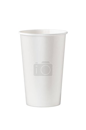 Photo for Blank white paper cup isolated on white background with clipping path - Royalty Free Image
