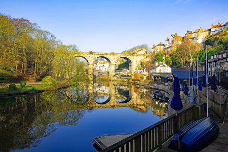Photo for The Knaresborough Viaduct, is one of the most famous views in Yorkshire, England. - Royalty Free Image
