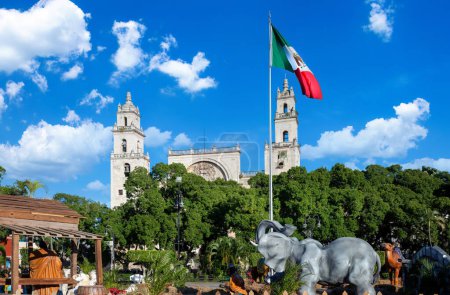 Téléchargez les photos : Mexique, Cathédrale de Mérida, la plus ancienne cathédrale d'Amérique latine. - en image libre de droit