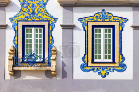 Scenic streets of coastal resort town of Cascais in historic city center near Lisbon.