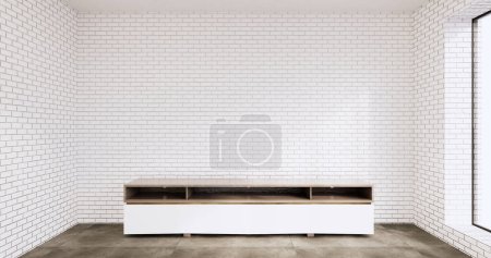 Téléchargez les photos : Armoire dans la chambre intérieure loft conceptions minimales, rendu 3d - en image libre de droit