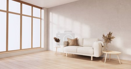 Foto de Sofá sillón en la sala de estar vacío estilo japonés - Imagen libre de derechos