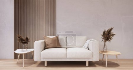 Foto de Sofá sillón en la sala de estar vacío estilo japonés - Imagen libre de derechos