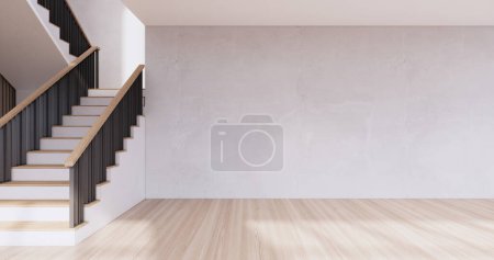 Photo for Muji style, Empty wooden room,Cleaning japandi room interior. - Royalty Free Image