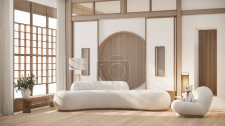 Photo for Sofa furniture and mockup modern room design minimal.3D rendering - Royalty Free Image