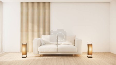 Photo for Sofa armchair minimalist design muji style.3D rendering - Royalty Free Image