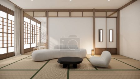 Photo for Sofa furniture and mockup modern room design minimal.3D rendering - Royalty Free Image