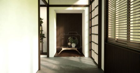 Téléchargez les photos : Chambre vide, intérieur de la chambre minimaliste japonaise propre - en image libre de droit