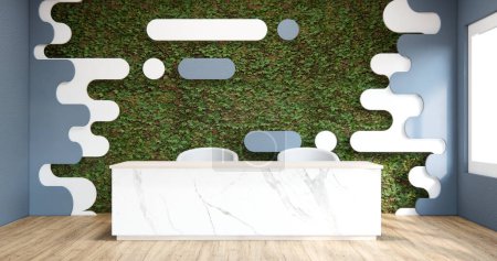 Foto de Sala de estar colorido japonés minimalista interior de la habitación, representación 3D - Imagen libre de derechos