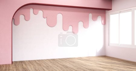 Foto de Sala de estar colorido japonés minimalista habitación interior - Imagen libre de derechos