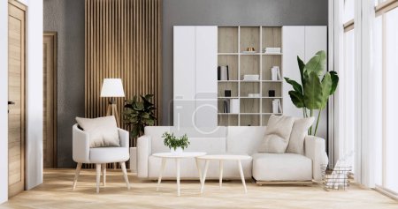 Téléchargez les photos : Meubles de canapé et design intérieur de pièce moderne minimal. - en image libre de droit